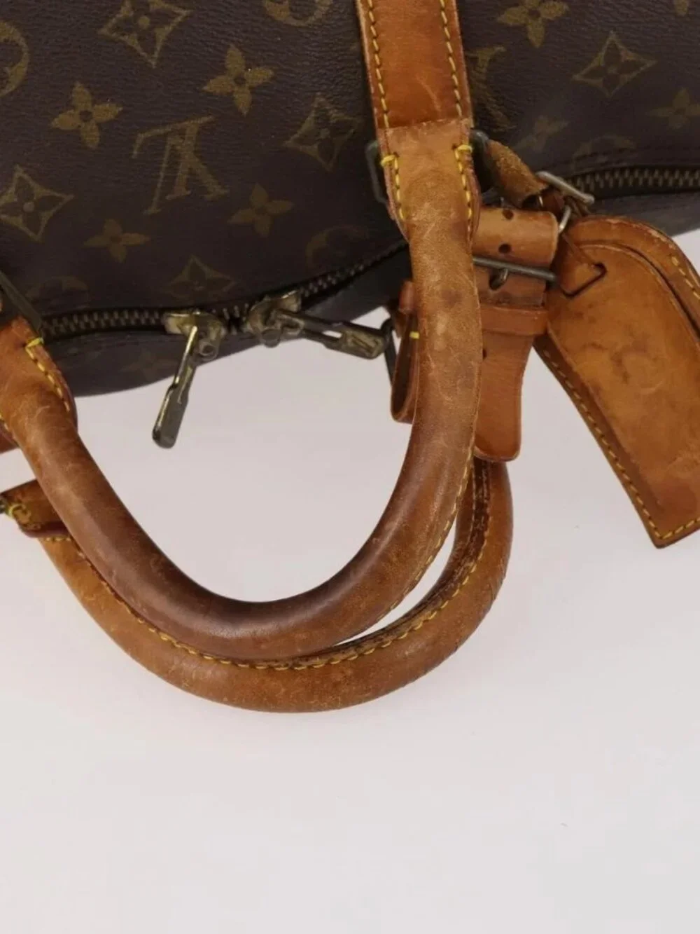 LOUIS VUITTON Monogram Keepall Bandouliere 55 Boston Bag M41414 LV Auth BA10979